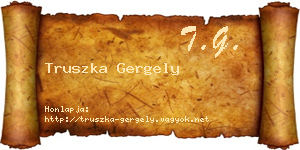 Truszka Gergely névjegykártya