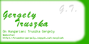 gergely truszka business card